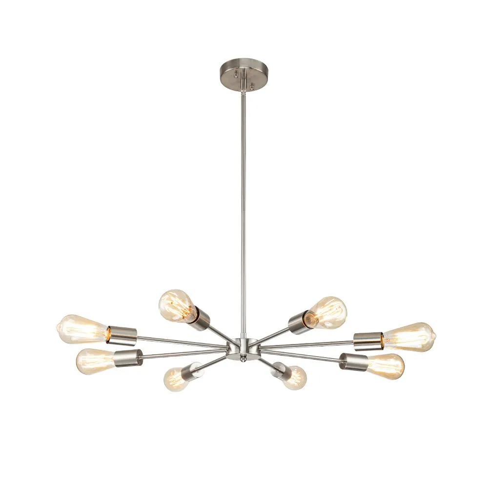 Minimalist Mid-Century Linear Sputnik Light Fixture