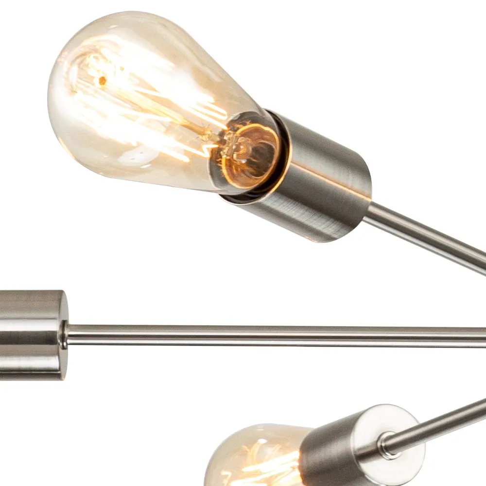 Minimalist Mid-Century Linear Sputnik Light Fixture