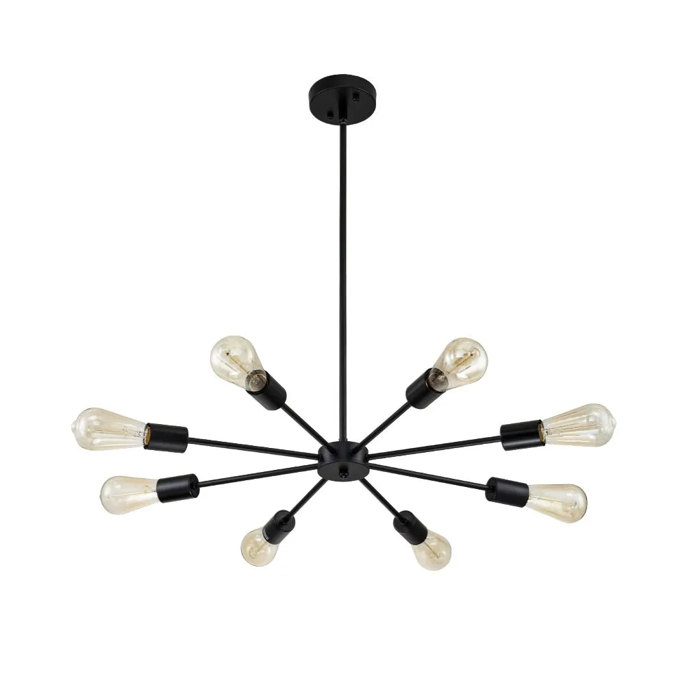 Minimalist Mid-Century Linear Sputnik Light Fixture
