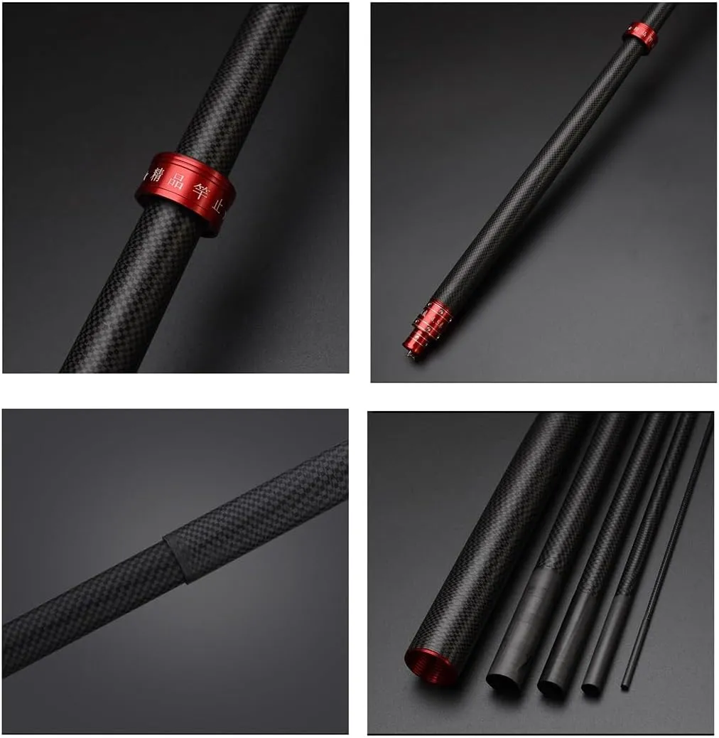 MirOdo 3.6m,4.5m,5.4m,6.3m,7.2m Fishing Rod Carbon Fiber Fishing Rods Telescopic Fishing Pole Fresh Or Sea Water Multi Use Ultra Light Ultra Hard Fishing Light Hard Hand Pole