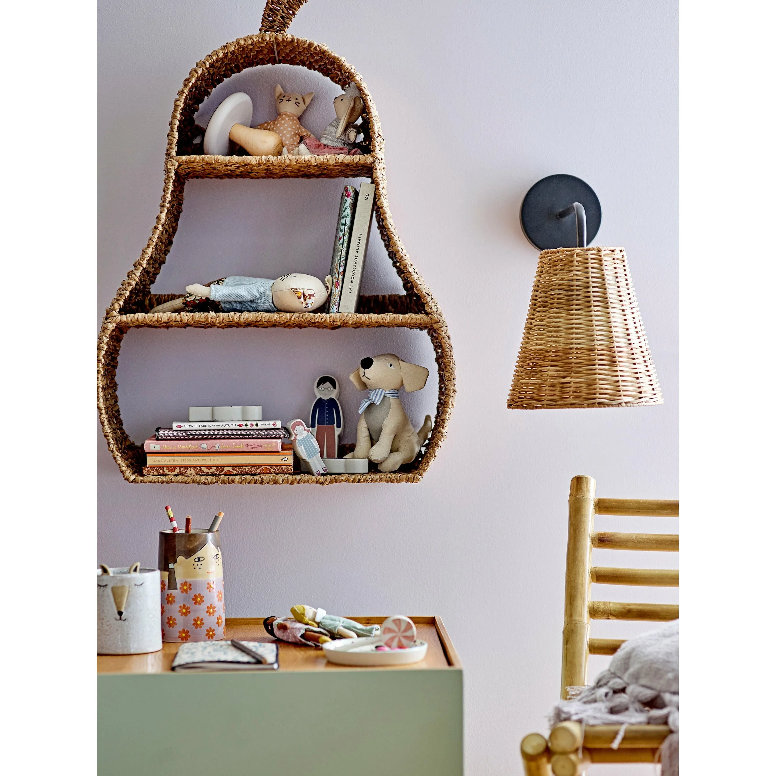 MOSSE chair, nature, bamboo - l43xh60xw48 cm