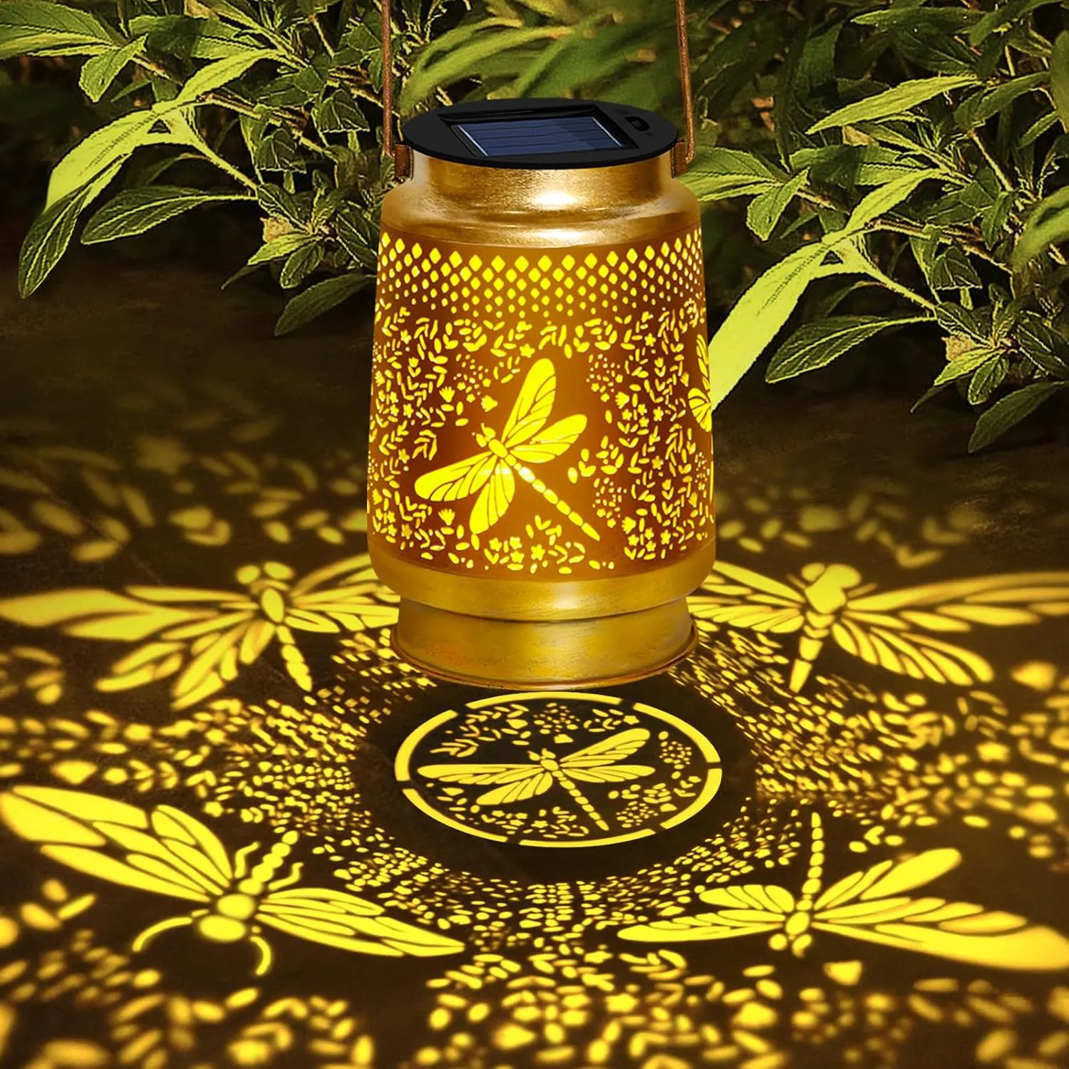 Mothers Day Gifts Dragonfly Solar Lanterns Outdoor Waterproof with Shepherd Hook,Hanging Solar Lights Garden Decor,Birthday Gifts for Women Grandma,Metal Decorative for Yard,Patio,Lawn,Table,Pathway