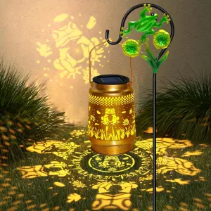 Mothers Day Gifts Frog Solar Lanterns Outdoor Waterproof with Shepherd Hook,Frog Birthday Gift for Women Grandma,Hanging Solar Lights,Cute Frog Decor for Outside Yard,Patio,Lawn,Garden Accessories