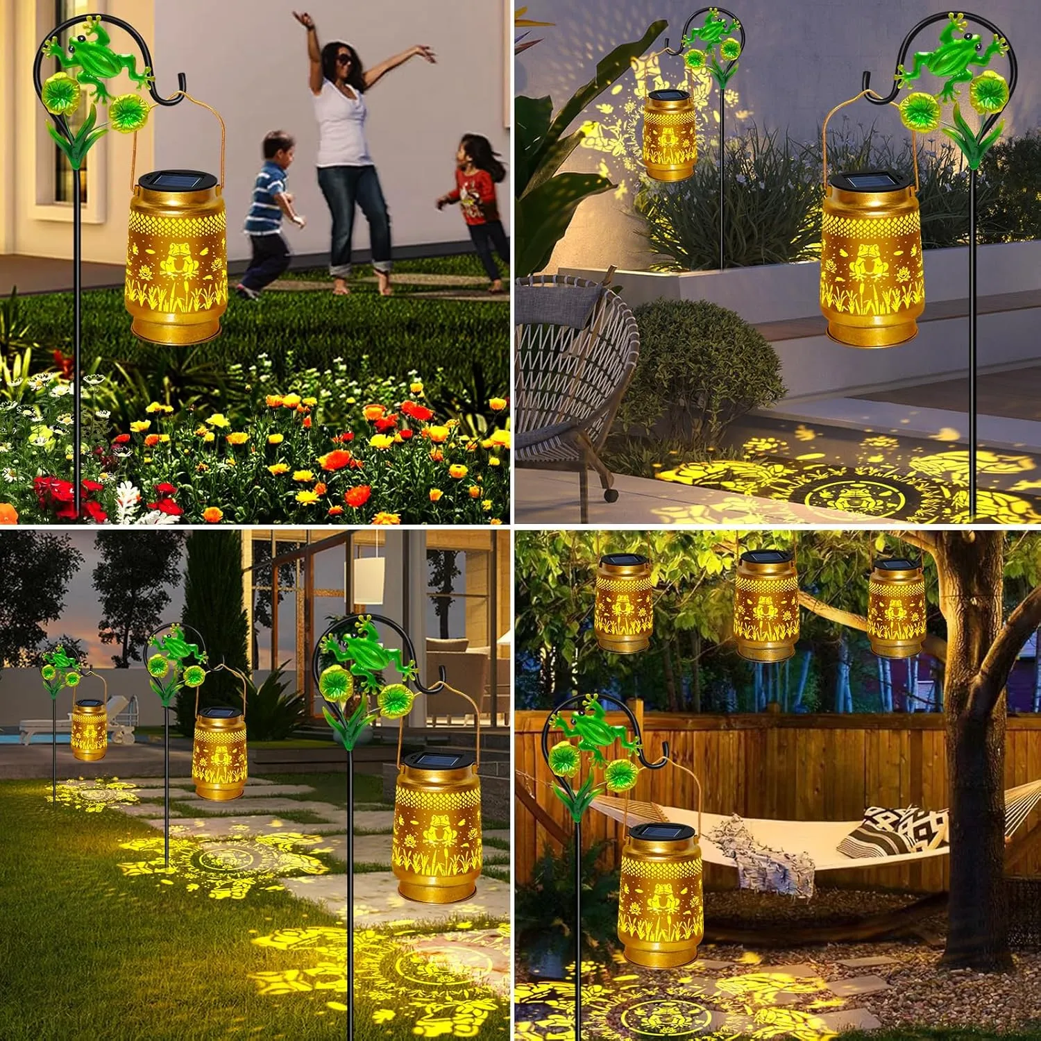 Mothers Day Gifts Frog Solar Lanterns Outdoor Waterproof with Shepherd Hook,Frog Birthday Gift for Women Grandma,Hanging Solar Lights,Cute Frog Decor for Outside Yard,Patio,Lawn,Garden Accessories
