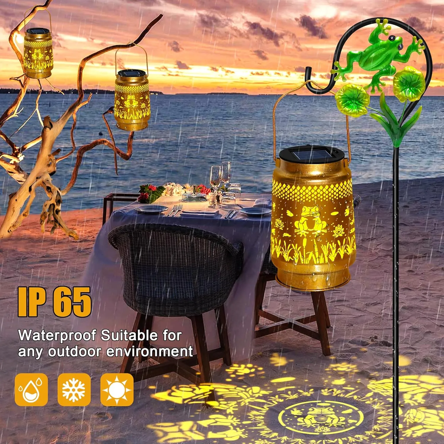 Mothers Day Gifts Frog Solar Lanterns Outdoor Waterproof with Shepherd Hook,Frog Birthday Gift for Women Grandma,Hanging Solar Lights,Cute Frog Decor for Outside Yard,Patio,Lawn,Garden Accessories