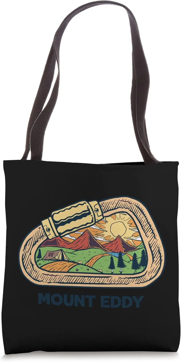 Mount Eddy mountaineer climbing hiking expedition Camping Tote Bag