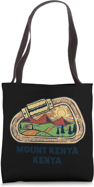 Mount Kenya Kenya mountaineer climbing hiking expedition Tote Bag