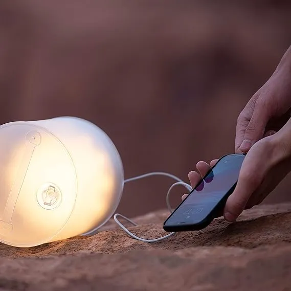 Mpowerd Luci Base Light Solar Inflatable Light   Power Bank -Grey