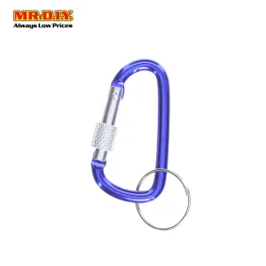 (MR.DIY) Lockable Carabiner D-Shape Aluminium Clip Snap Spring Fast Link Hook Buckle (5.5cm)