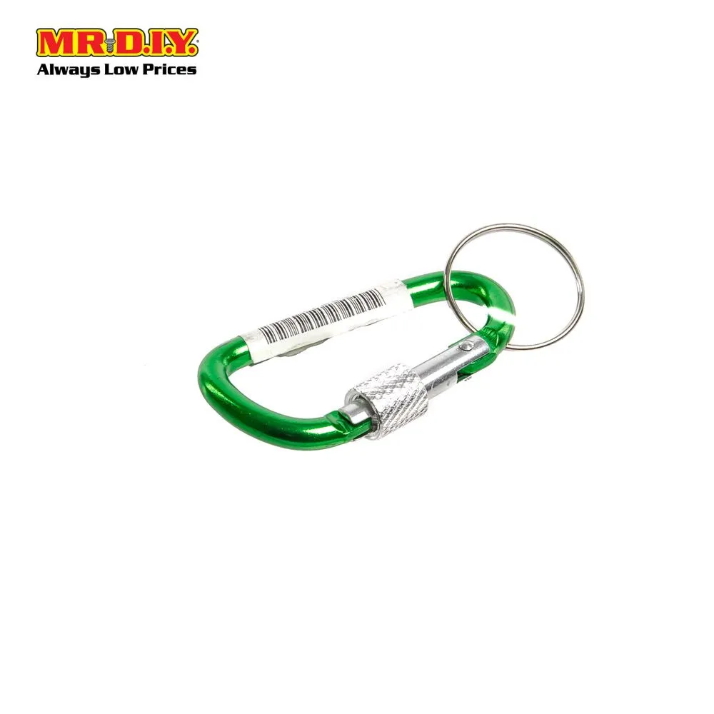(MR.DIY) Lockable Carabiner D-Shape Aluminium Clip Snap Spring Fast Link Hook Buckle (5.5cm)