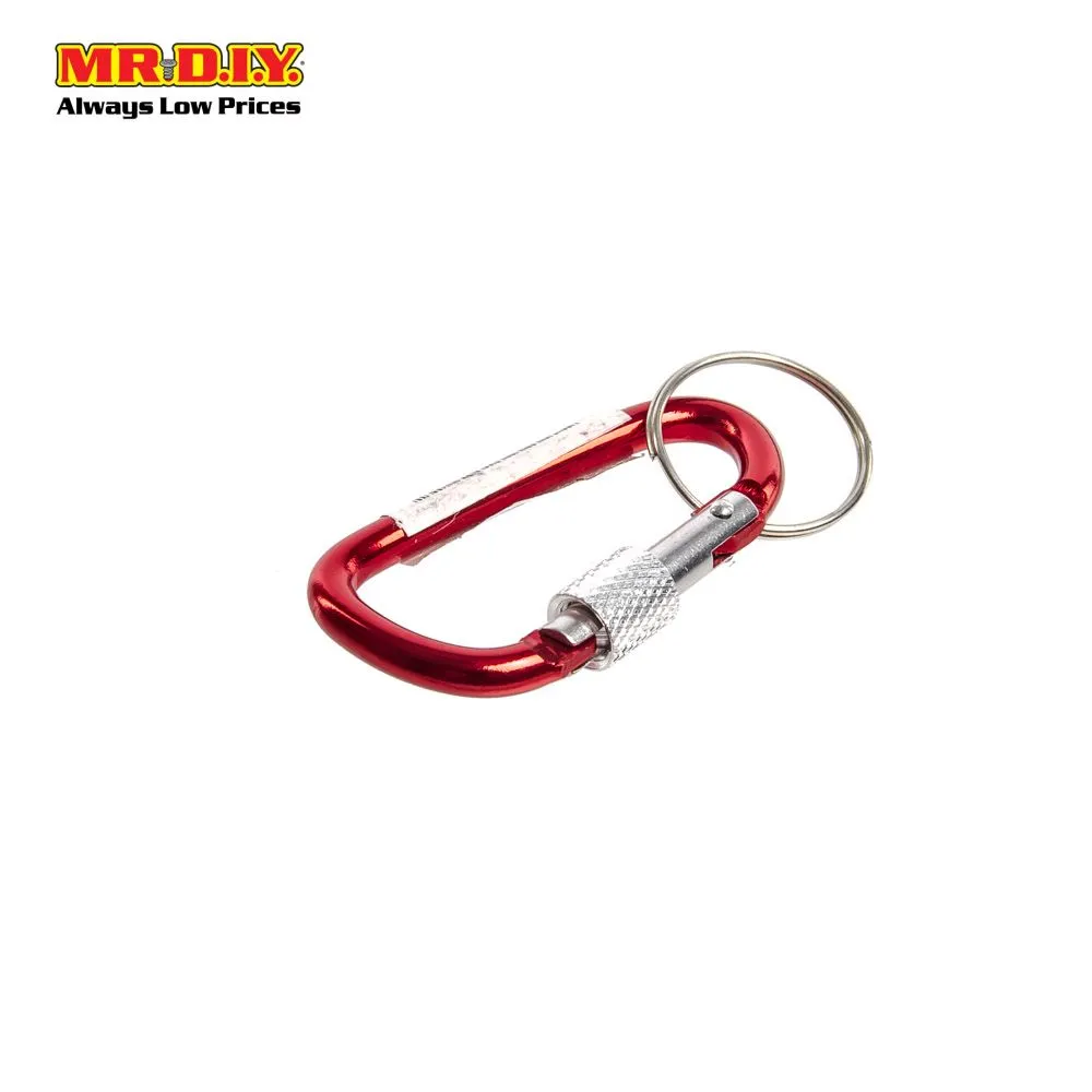 (MR.DIY) Lockable Carabiner D-Shape Aluminium Clip Snap Spring Fast Link Hook Buckle (5.5cm)