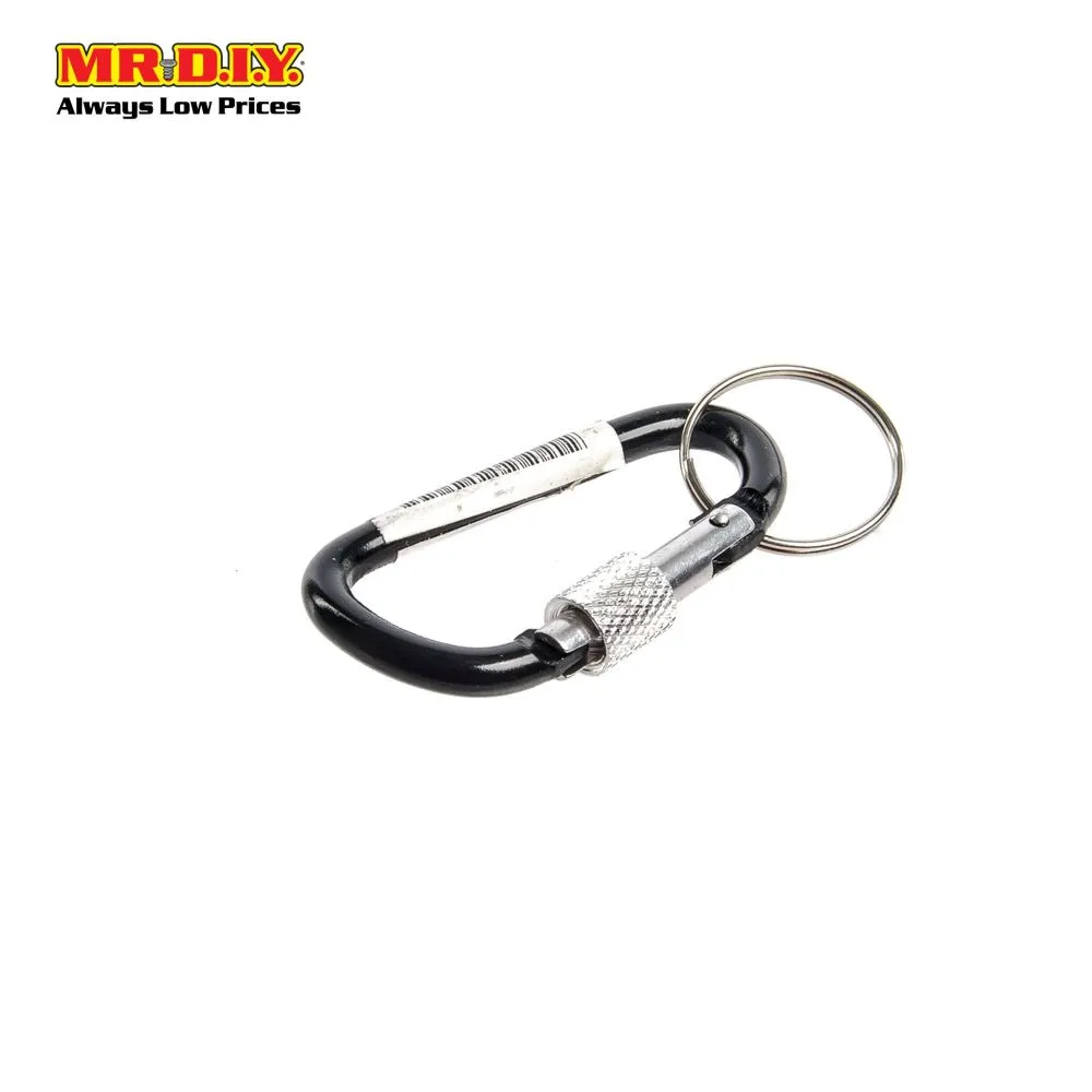 (MR.DIY) Lockable Carabiner D-Shape Aluminium Clip Snap Spring Fast Link Hook Buckle (5.5cm)