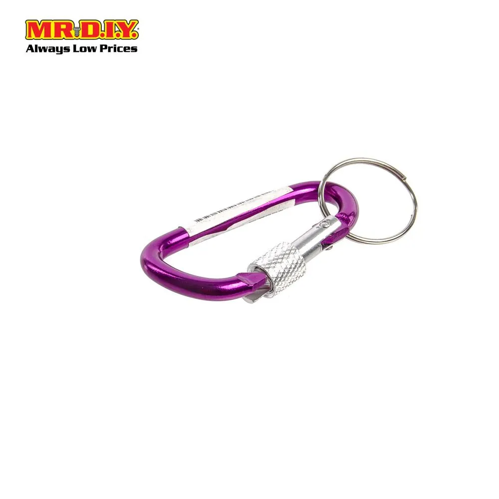 (MR.DIY) Lockable Carabiner D-Shape Aluminium Clip Snap Spring Fast Link Hook Buckle (5.5cm)