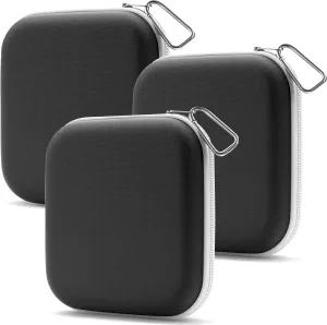 Multipurpose Purse Pouch | Neoprene Makeup Bag with Zipper Pouch & Carabiner Keychain | Portable Travel Cosmetic Bag, Women’s Travel Makeup Tote (Pack of 3)