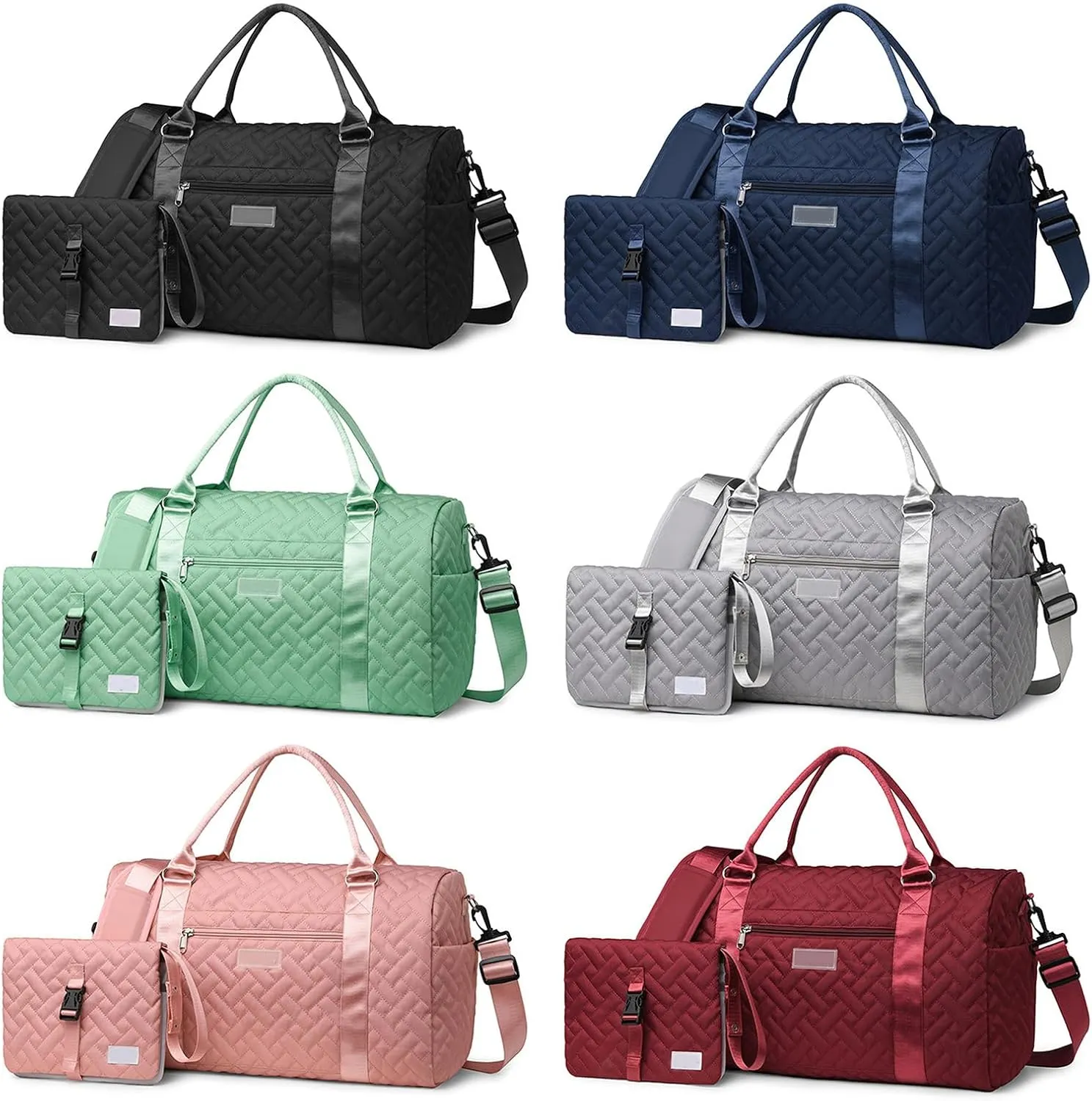 Mummy Bag Fitness Bag Travel Bag Luggage Bag Large Capacity Training Bag Stylish Overnight Bag Weekends Bag Sport Bag, Blue, 45x18x28cm