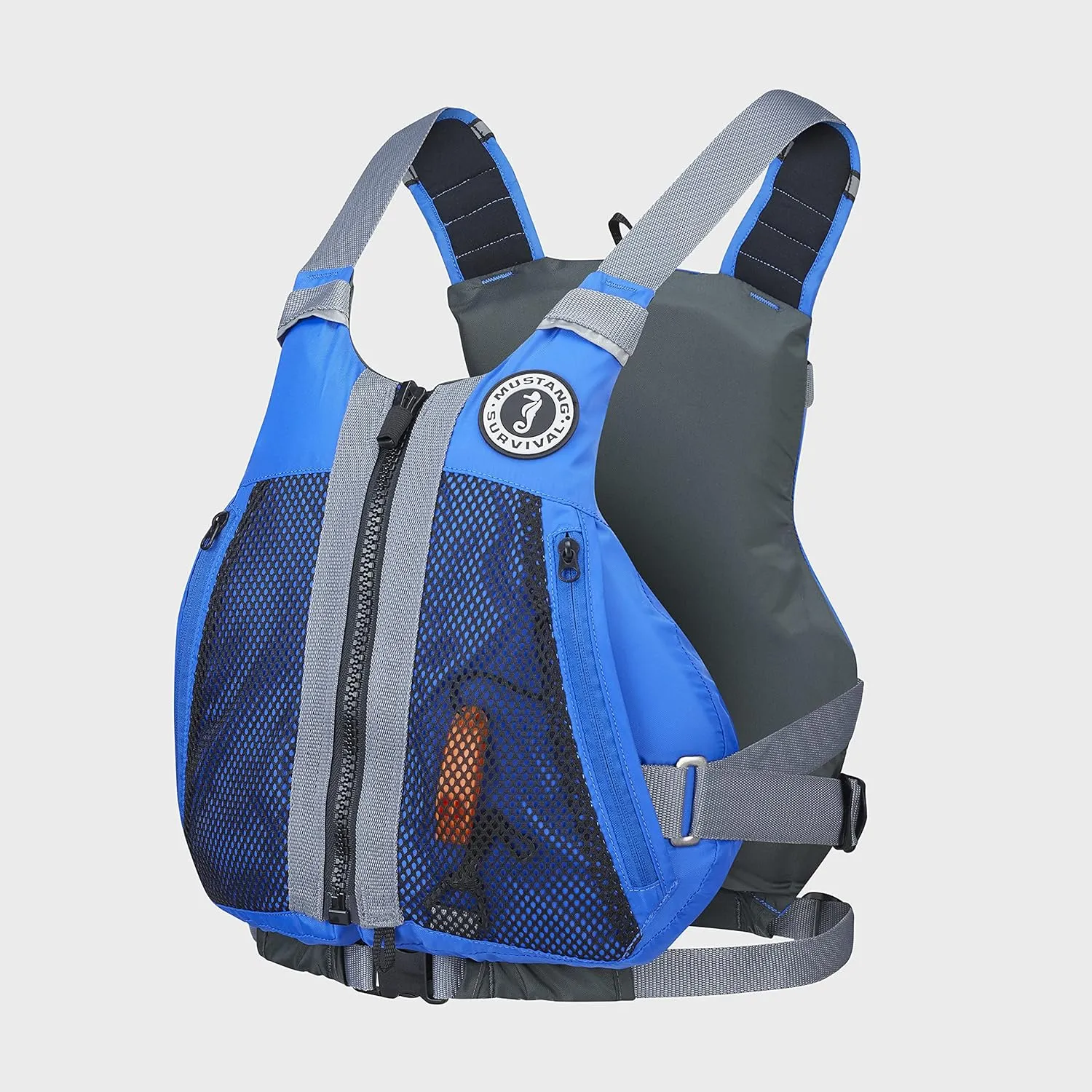 MUSTANG SURVIVAL Trident Harmonized Foam Front Zip PFD for Adults (Blue - S/M)