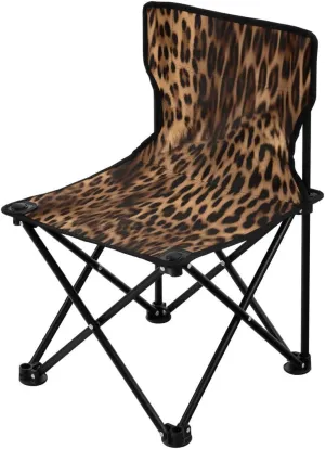 Nander Portable Camping Chairs Fashion Leopard Print Lightweight Outdoors Folding Chair, Sports Chair, Outdoor Chair & Lawn Chair for Garden Beach Fishing