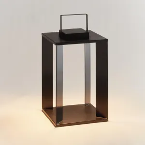 Napa Matte Black Hanley Solar Led Lantern 18"