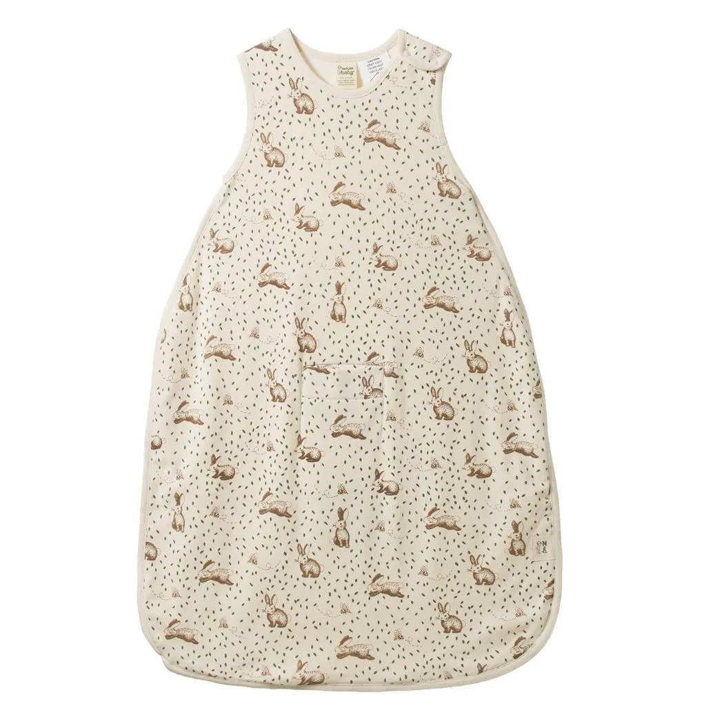 Nature Baby Organic Cotton & Merino Sleeping Bag (Rabbitty Print)