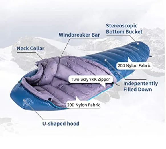 Naturehike Mountain Valley Mummy Comfort Goose Down Sleeping Bag