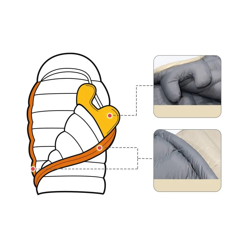Naturehike Sleeping Bag Cw700 / Cw1000 90% Goose Down Fill Content Envelope Type Warm Joy Sleeping Bag