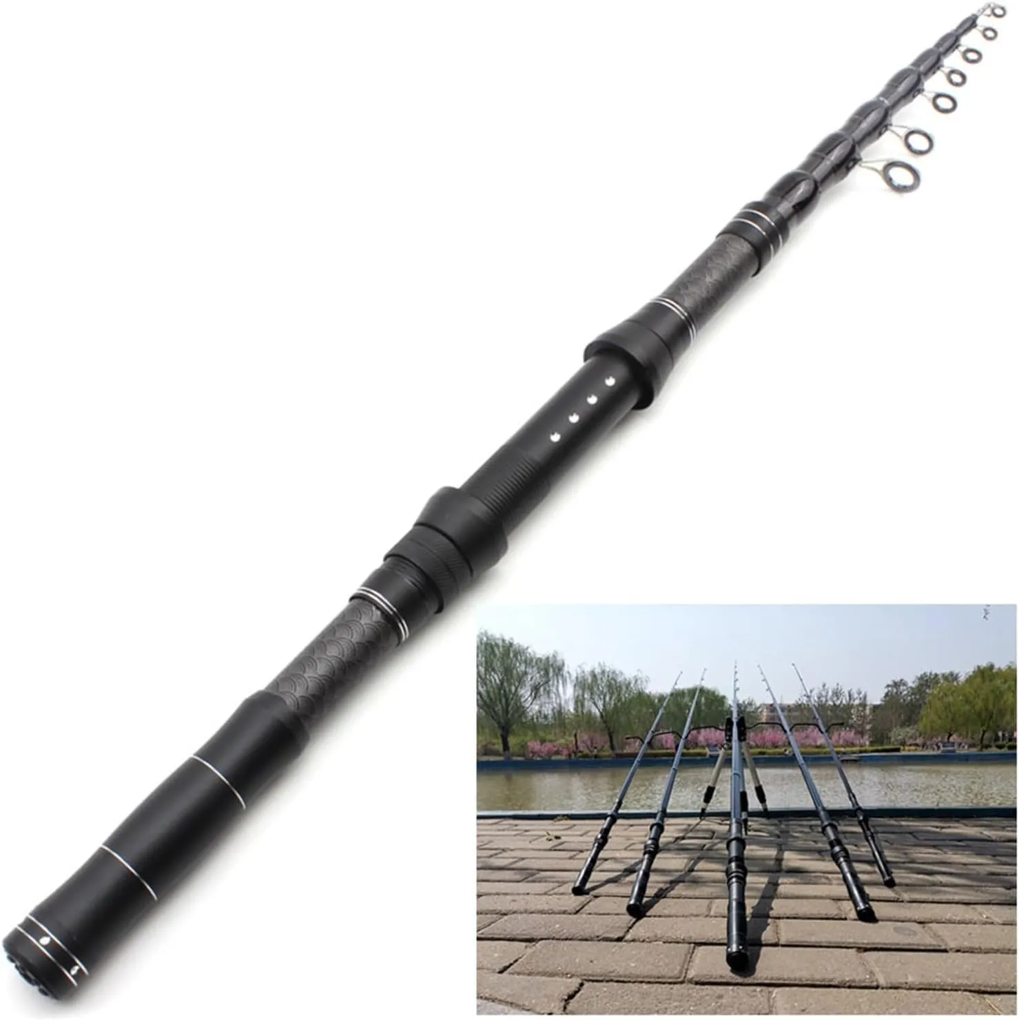 New 1.8m-3.0m Multifunction Spinning Rod Carbon Fishing Fish Pole Telescopic Travel Fishing Rod Ultrashort Fishing Tackle Leisurely
