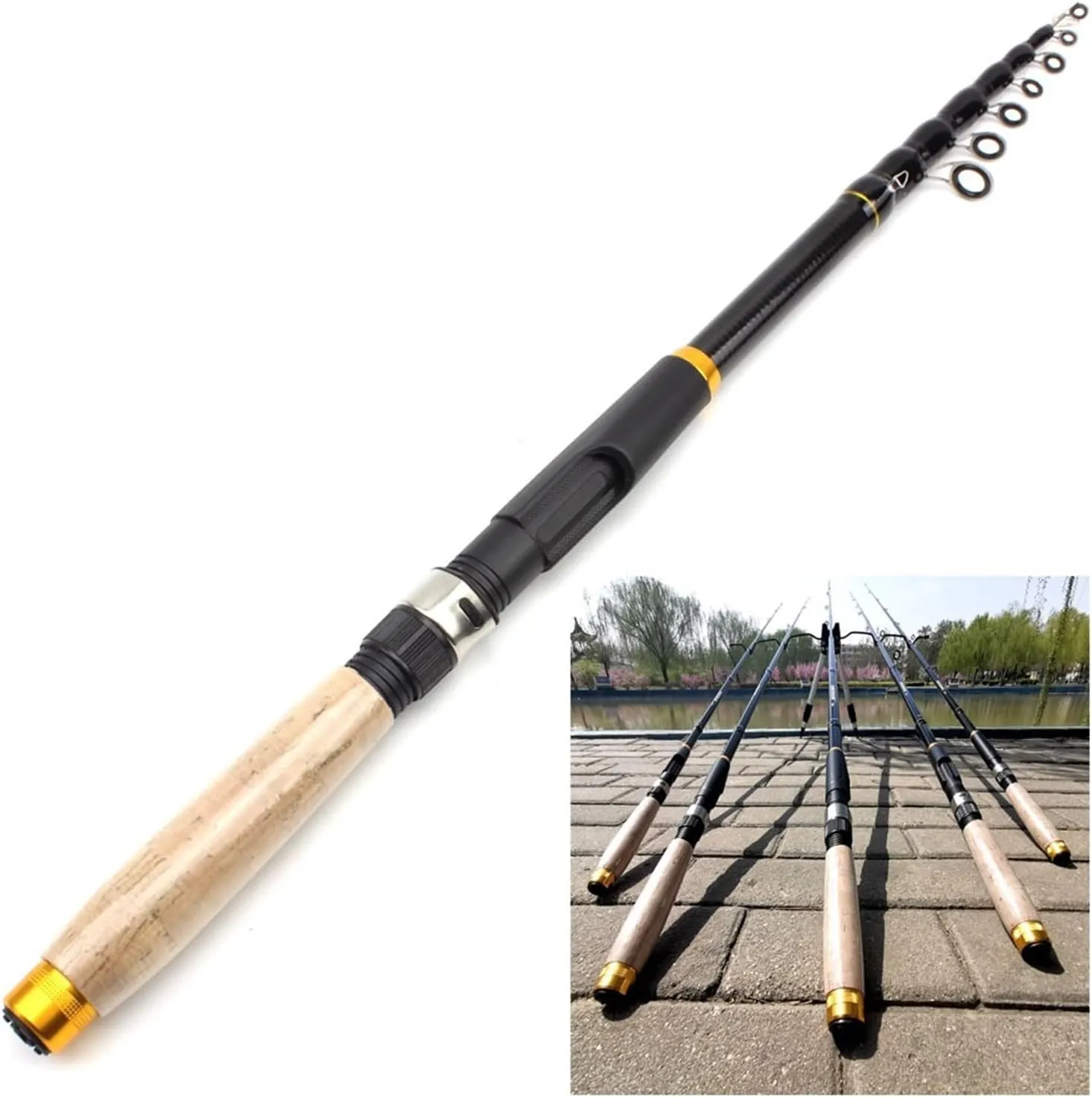 New 1.8m-3.0m Multifunction Spinning Rod Carbon Fishing Fish Pole Telescopic Travel Fishing Rod Ultrashort Fishing Tackle Leisurely