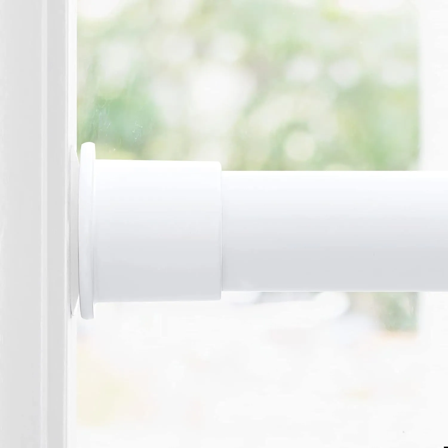 NICETOWN White Room Separator Curtain Rod, Spring Drape Rod for Curtains, Shower Pole, Easy Installation Pole for Shower Curtain/Valances/Tiu Up Shade/Door Curtains/Vertical Blinds/Shelves, 48" - 80"