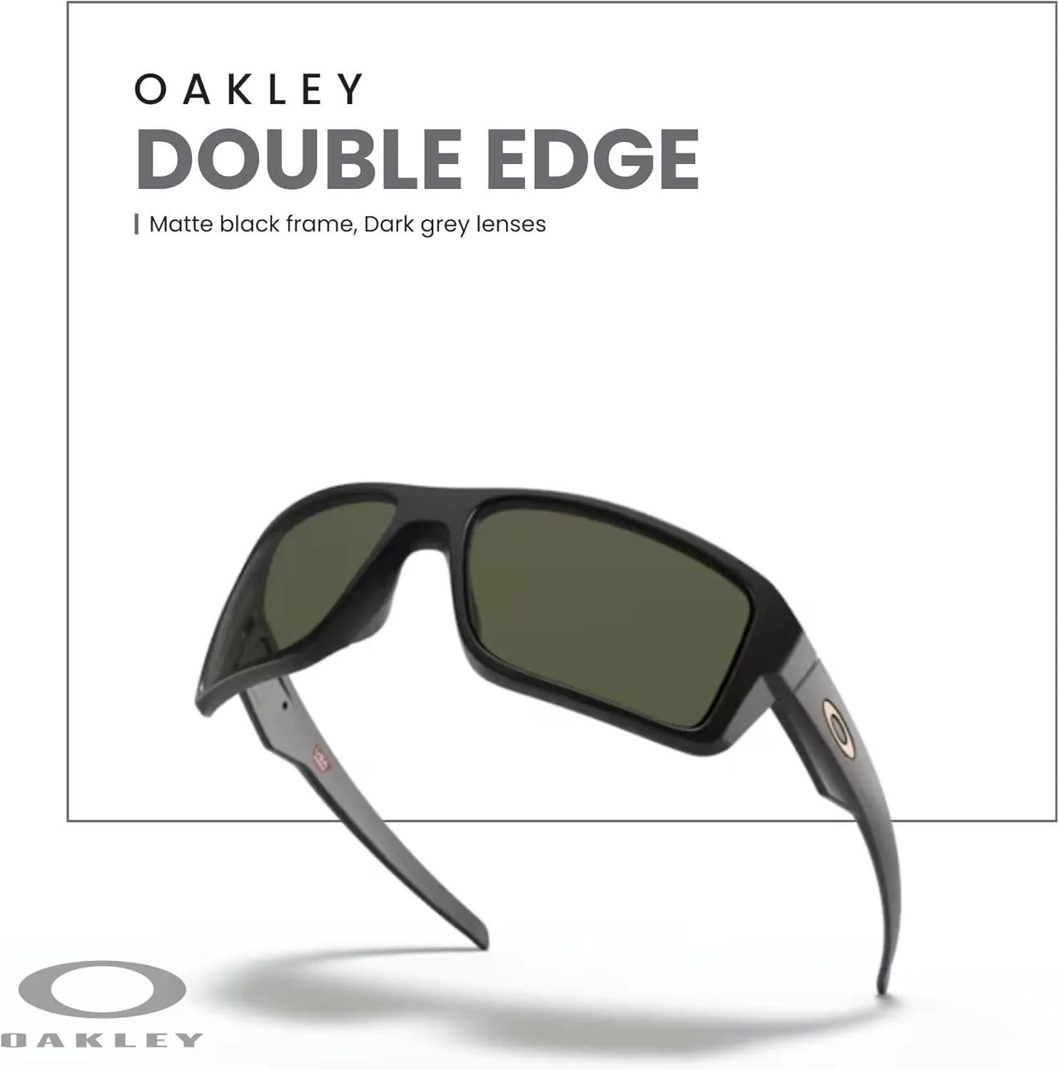 Oakley Double Edge OO9380 Rectangle Sunglasses for Men   BUNDLE Leash  Designer iWear Care Kit