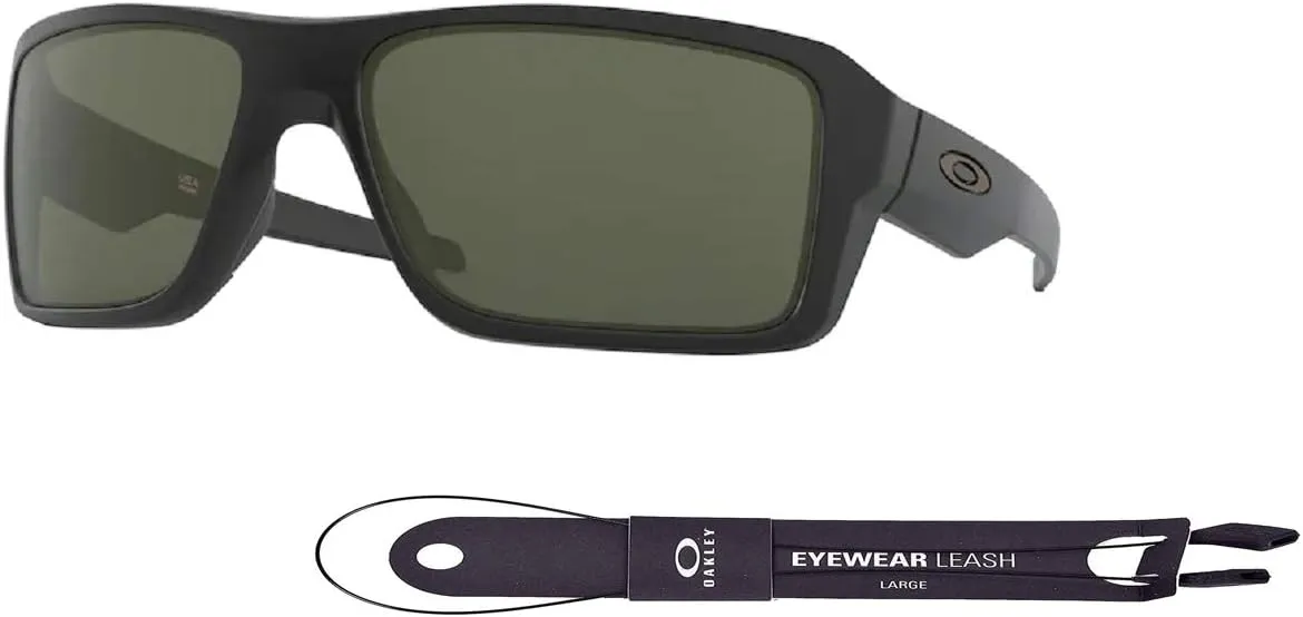 Oakley Double Edge OO9380 Rectangle Sunglasses for Men   BUNDLE Leash  Designer iWear Care Kit