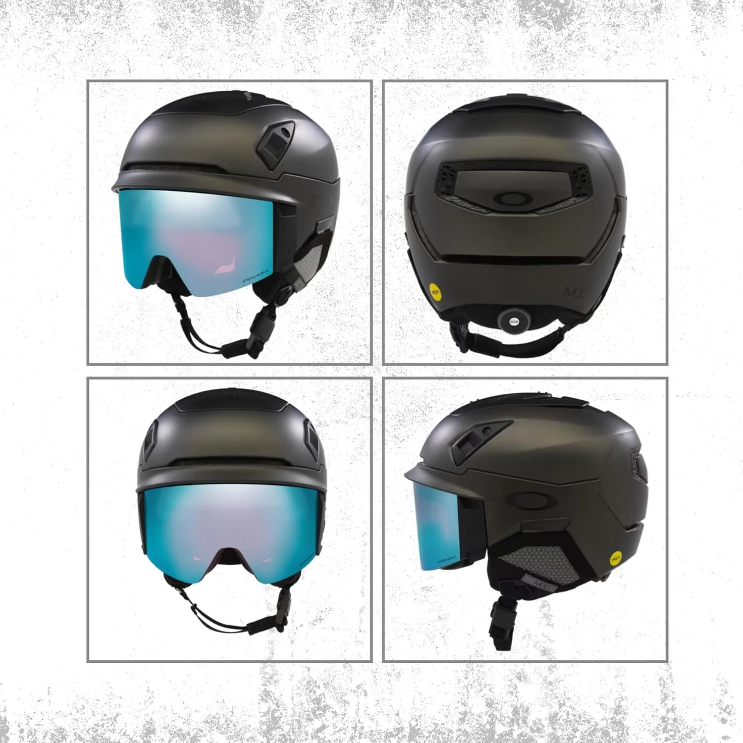 Oakley MOD7 Integrated Ski Helmet with Goggles for Men for Women   Bundle with Designer iWear Collapsible Water Bottle with Carabiner