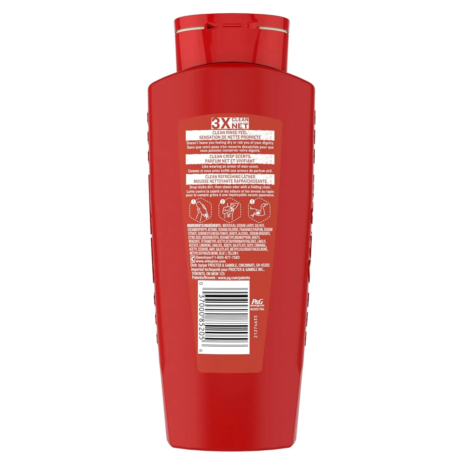 Old Spice Refreshing Body Wash for Men, High Endurance, 3X Defense, 24/7 Shower Fresh with Long Lasting Scent, Pure Sport Scent, 24 oz (Pack of 4)