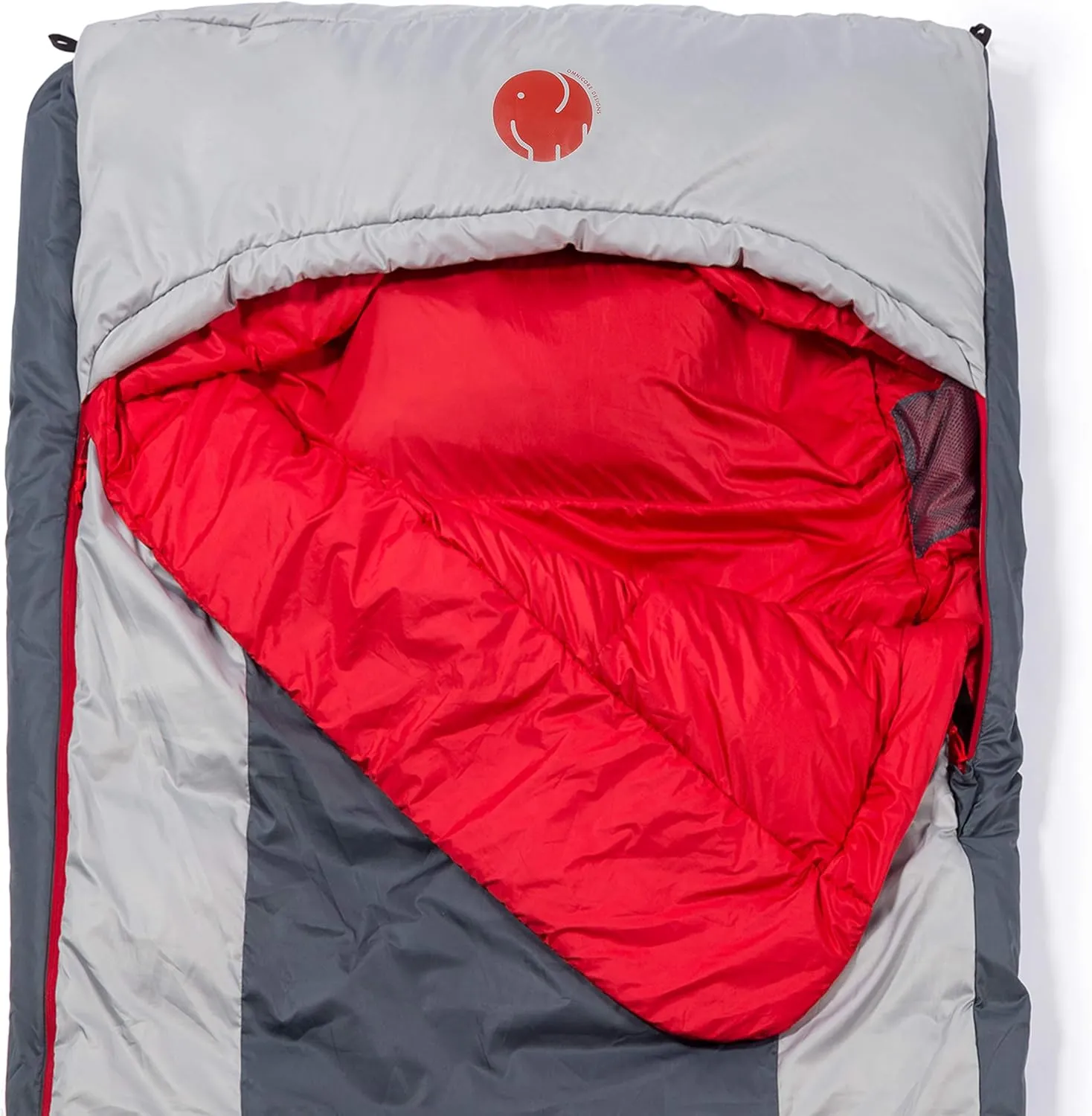 OmniCore Designs Multi Down Hooded Rectangular Sleeping Bag (-10F to 30F) with 4pt. Compression Stuff Sack