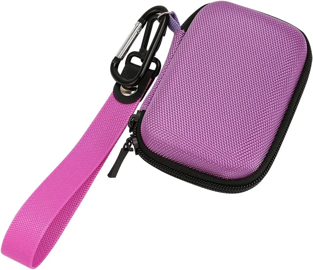 (Only Case )Carrying Bag Small Travel case,Carabiner or Lanyard, for Battery,Charger, Kit,(Only Case) (Pink)