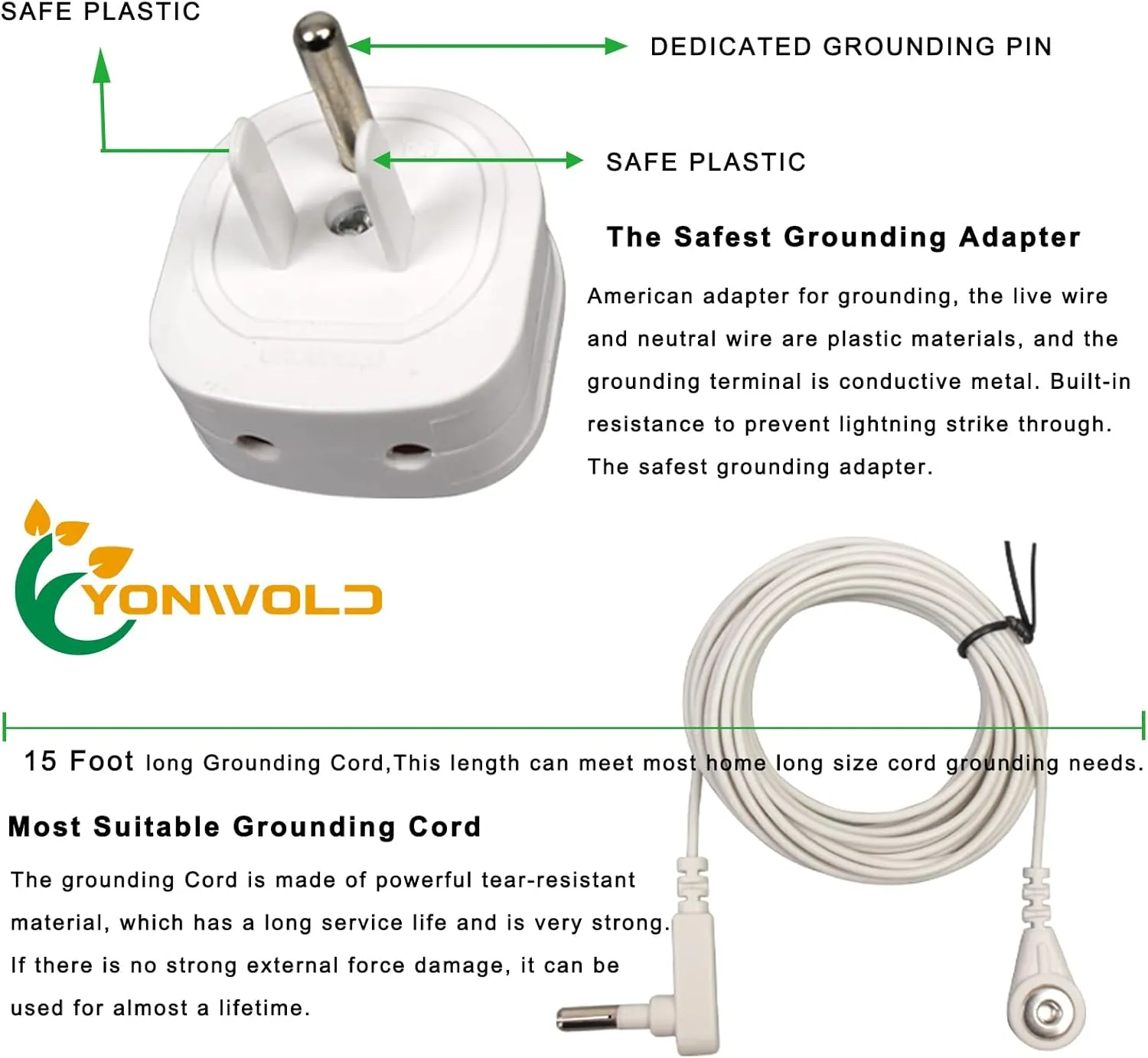 Organic Grounding Sheet 10% Silver for Bed Sleeping Therapy with Safest Ground Adapter and Connection Cord 27X52 INCH