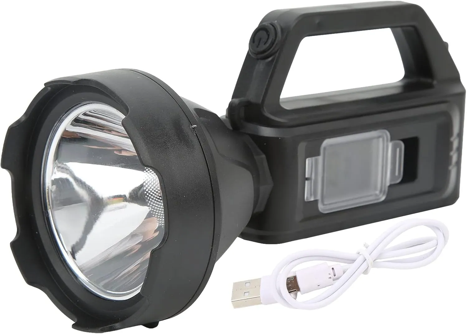 OUKENS Flashlight, Portable Highlight Flashlight, USB Solar Power Recharable Camping Lantern Operated Lamp for Household Emergency Camping Hiking Strong Light