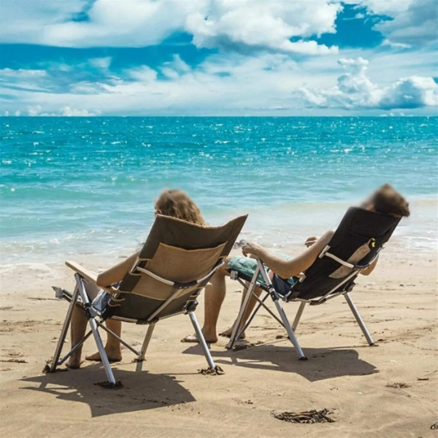 Outdoor Camp Chairs, Adjustable Camping Chair Portable Folding Recliner Beach Chair Self-Driving Fishing Sports Chair Lawn Chairs Adults(B)