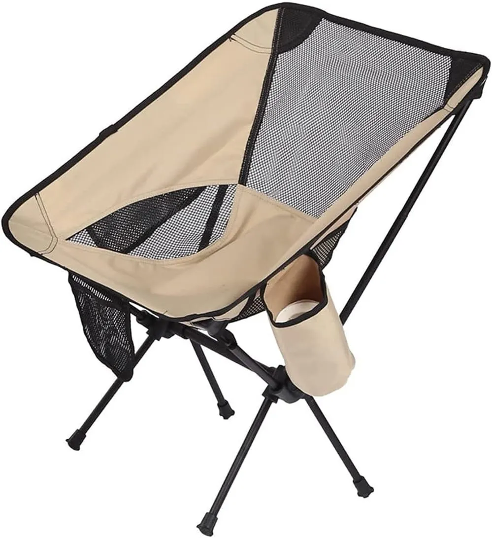 Outdoor Camping Chair Outdoor Aluminum Alloy Folding Chair Portable Beach Ultralight Fishing Stool Lightweight Compact Camping Backpack Chairs Portable Folding Lawn Chairs