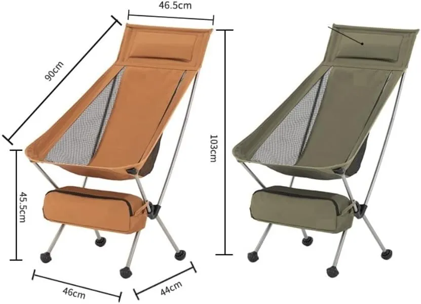 Outdoor Camping Chair Ultralight Backpack Travel Hiking Foldable Portable Beach Breathable Seat Mesh Double Sided Folding Lawn Chairs
