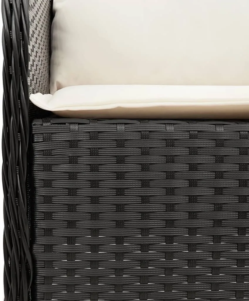 Outdoor Dining Chairs Dining Chairs Camping Chairs Lawn Chairs - Patio Chairs with Cushions 2 pcs Black Poly Rattan for Park Garden Campsites Beaches