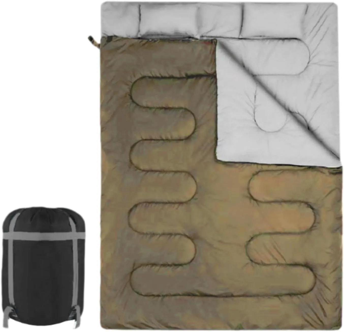 Outdoor Double Sleeping Bag, Camping Sleep Bag,2 Person Comfortable,Multifunction,Backpacking Quilt for Outdoor Sports,Travel