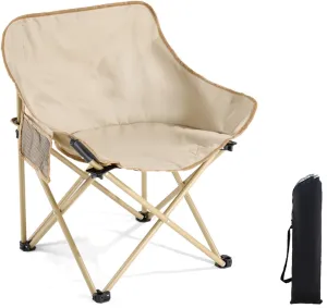 Outdoor Folding Chair, Camping Chair Portable Carbon Steel Alloy High-Density Oxford Cloth Material Recliner Suitable for Various Outdoor Activities