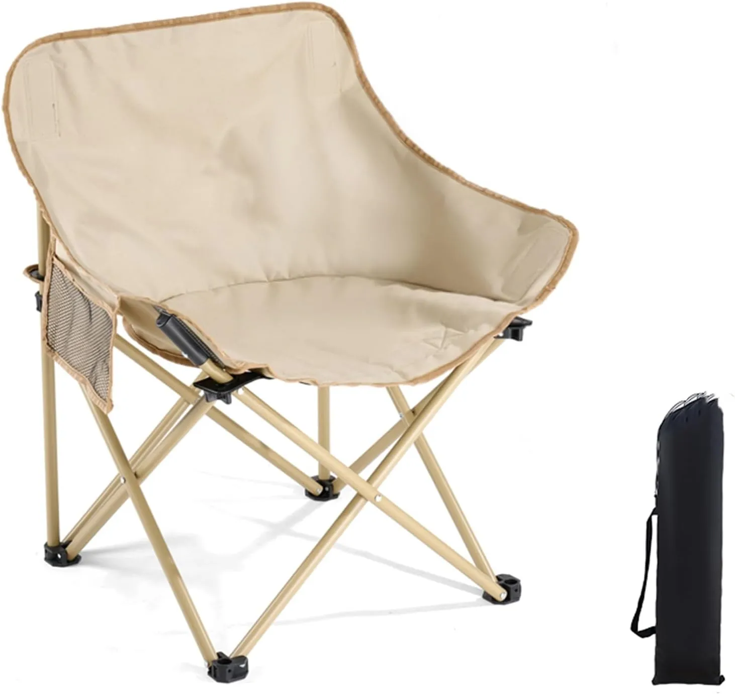 Outdoor Folding Chair, Camping Chair Portable Carbon Steel Alloy High-Density Oxford Cloth Material Recliner Suitable for Various Outdoor Activities