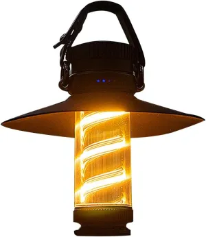 Outdoor Portable Cordless Camping Light Tent Lantern Multifunctional USB able Hung Lamp Stepless Dimming LED HandLight Fishing Flashlight