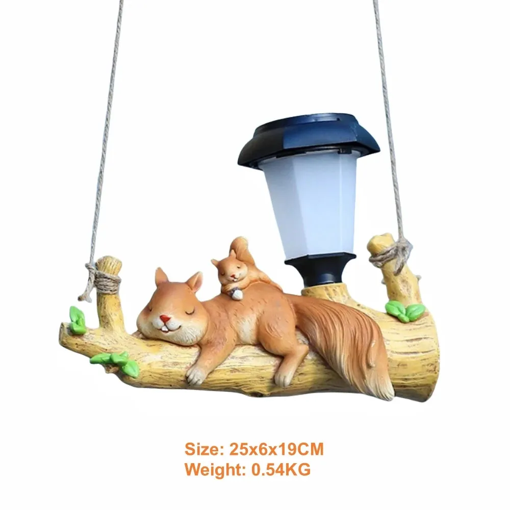 Outdoor Statues with Solar LED Lantern Light Outdoor Figurine Lamp for Patio, Balcony, Yard, Lawn Ornament Gift for Mom Grandma