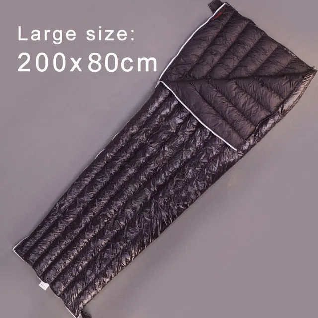 Outdoor White Ultralight Envelope Artistic  Sleeping Bags Down Excellent customer service Lengthened type Hiking Goose 200X82cm AEGISMAX Camping