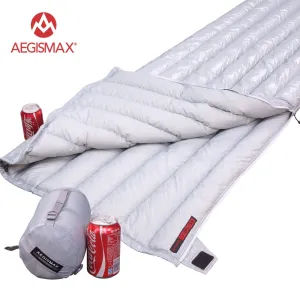 Outdoor White Ultralight Envelope Artistic  Sleeping Bags Down Excellent customer service Lengthened type Hiking Goose 200X82cm AEGISMAX Camping
