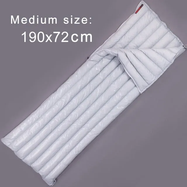 Outdoor White Ultralight Envelope Artistic  Sleeping Bags Down Excellent customer service Lengthened type Hiking Goose 200X82cm AEGISMAX Camping