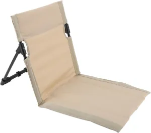 Outdoors Beach Loungers, Beach Lounge Chairs, Beach Chairs, Portable Folding Beach Mat Lounge Chair with Oversized Zippered Pocket, Adjustable Backrest, Storage Pouch for Camping, Beach (Khaki)