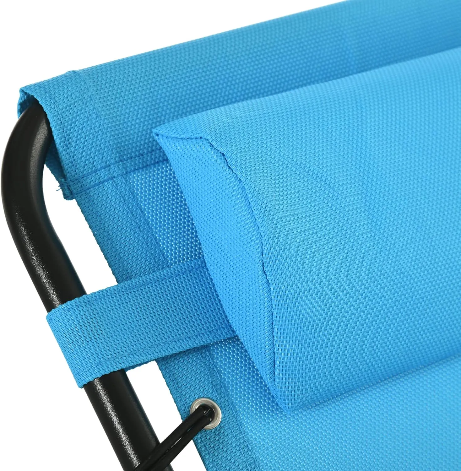 Outsunny Folding Chaise Lounge Chair, Patio Sun Tanning Chair, Outdoor Chaise Lounger with 4-Position Reclining Back, Breathable Mesh Seat for Beach, Poolside, Yard, Blue